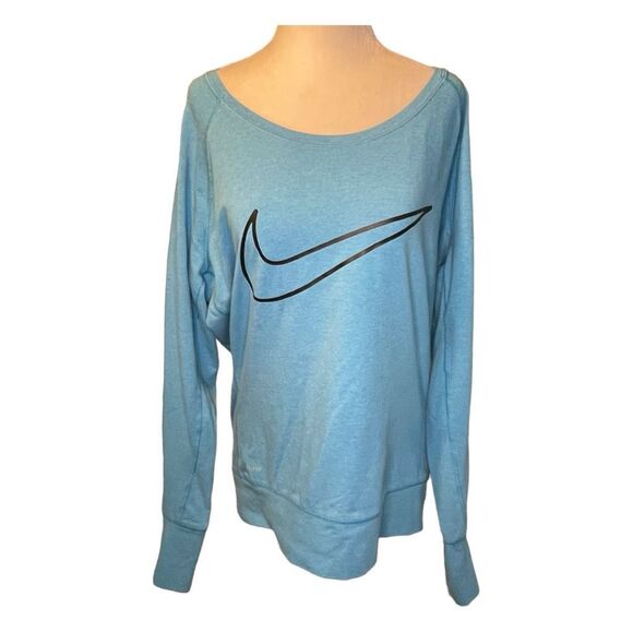 Nike Dri-FIT Epic Obsessed GRX Crew Training Sweatshirt Bright Blue French Terry - Picture 2 of 10